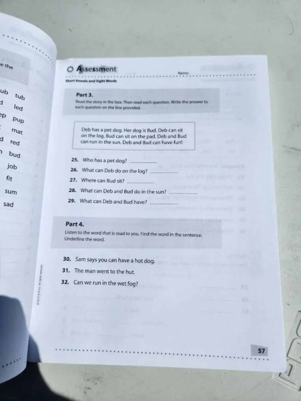 Mark12 Reading Activity Book Volume 1 Paperback Literature Curriculum Workbook S